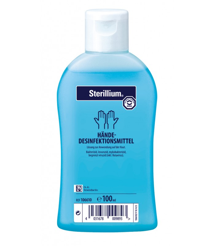 مایع ضدعفونی کننده دست و صورت Sterillium حجم ۱۰۰ میلی‌لیتر